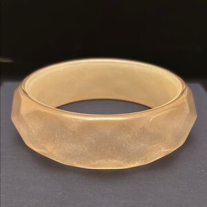 Faceted Gold Bangle Bracelet